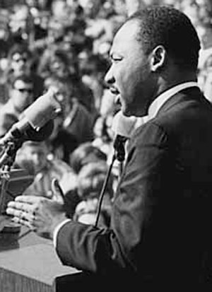 Martin Luther King, Jr., speaking against the Vietnam War, St. Paul Campus, University of Minnesota